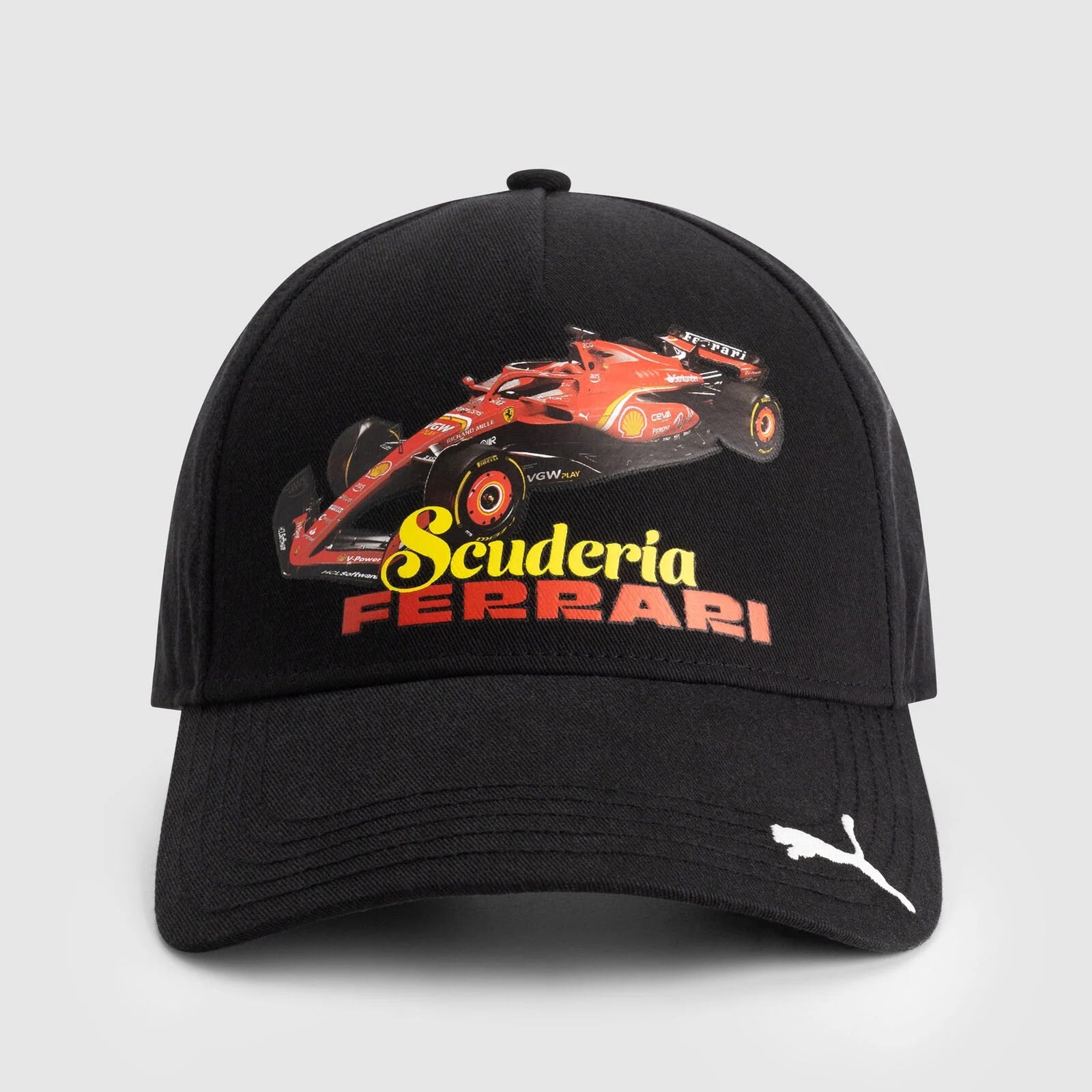 Scuderia Ferrari F1 Graphic Car Cap Adults - Black