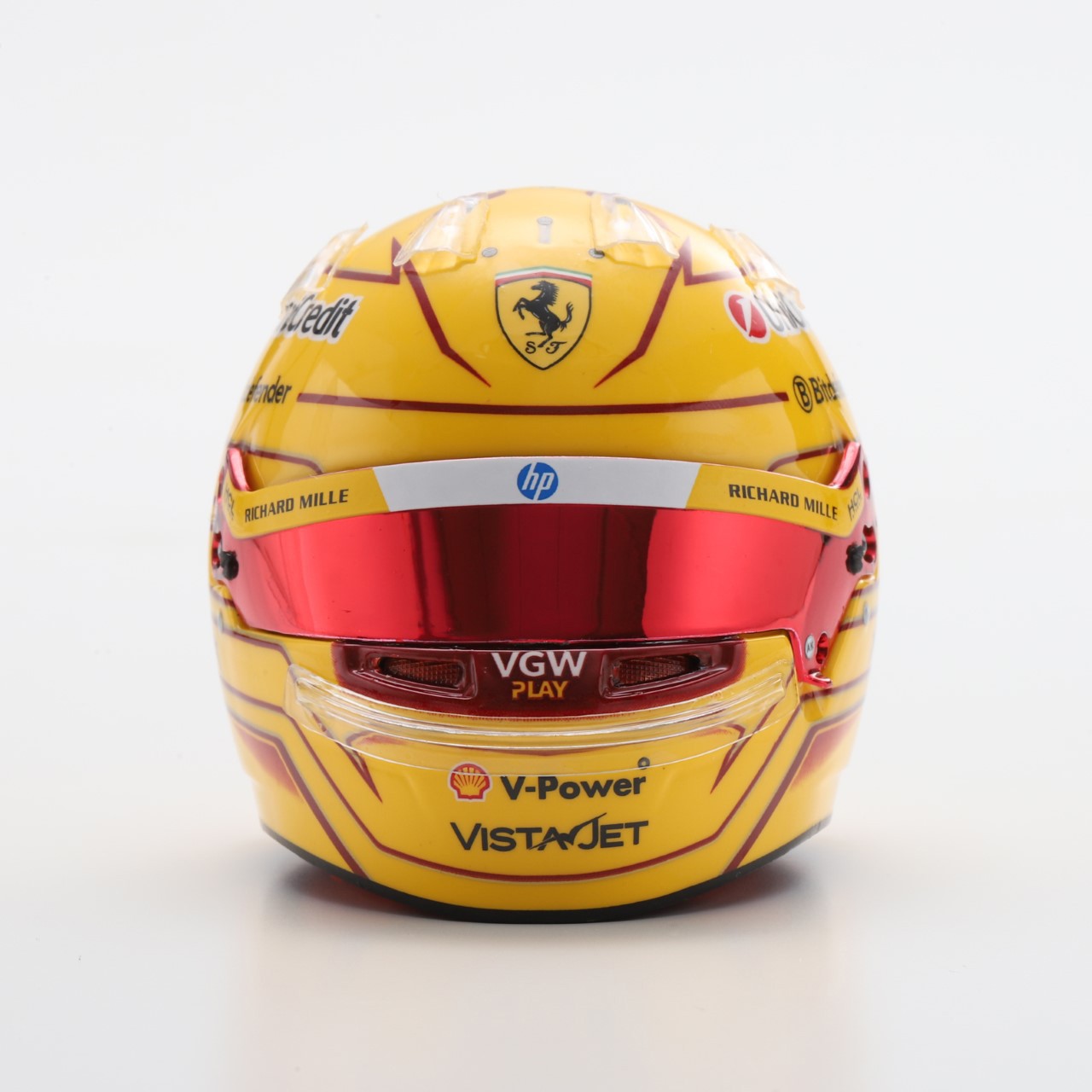 LookSmart Scuderia Ferrari F1 Lewis Hamilton 2025 Fiorano Test Mini Helmet 1:5 Scale - Yellow