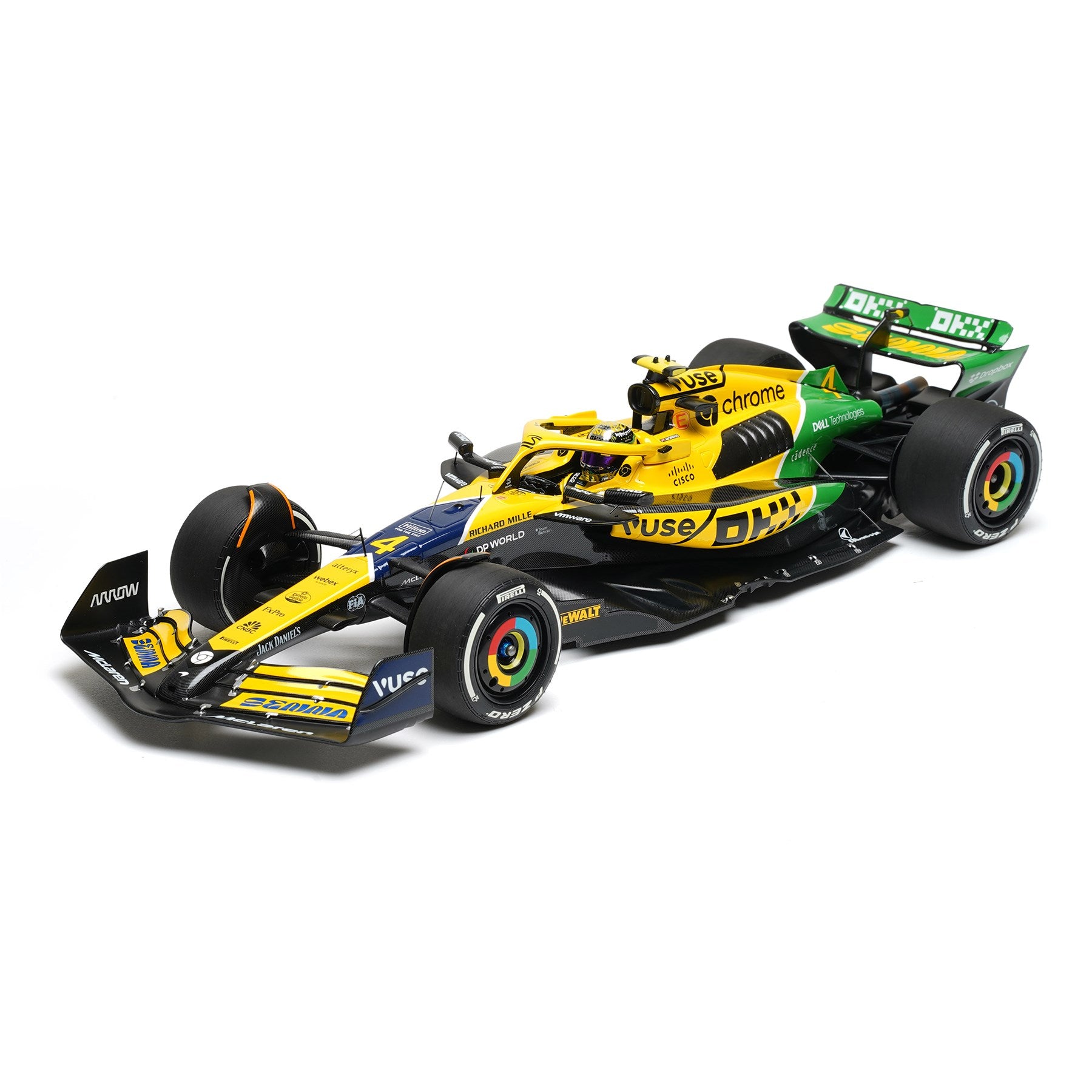 MiniChamps McLaren F1 Team MCL38 Lando Norris 2024 Monaco GP 1:18 Scale Model Car