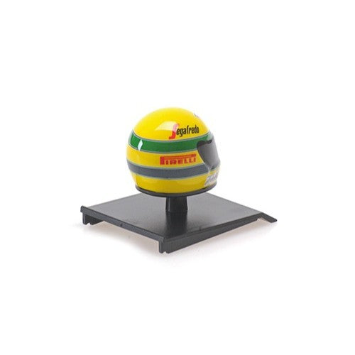 Minichamps Ayrton Senna 1984 F1 Mini Helmet Adults - Yellow - 1:10 Scale
