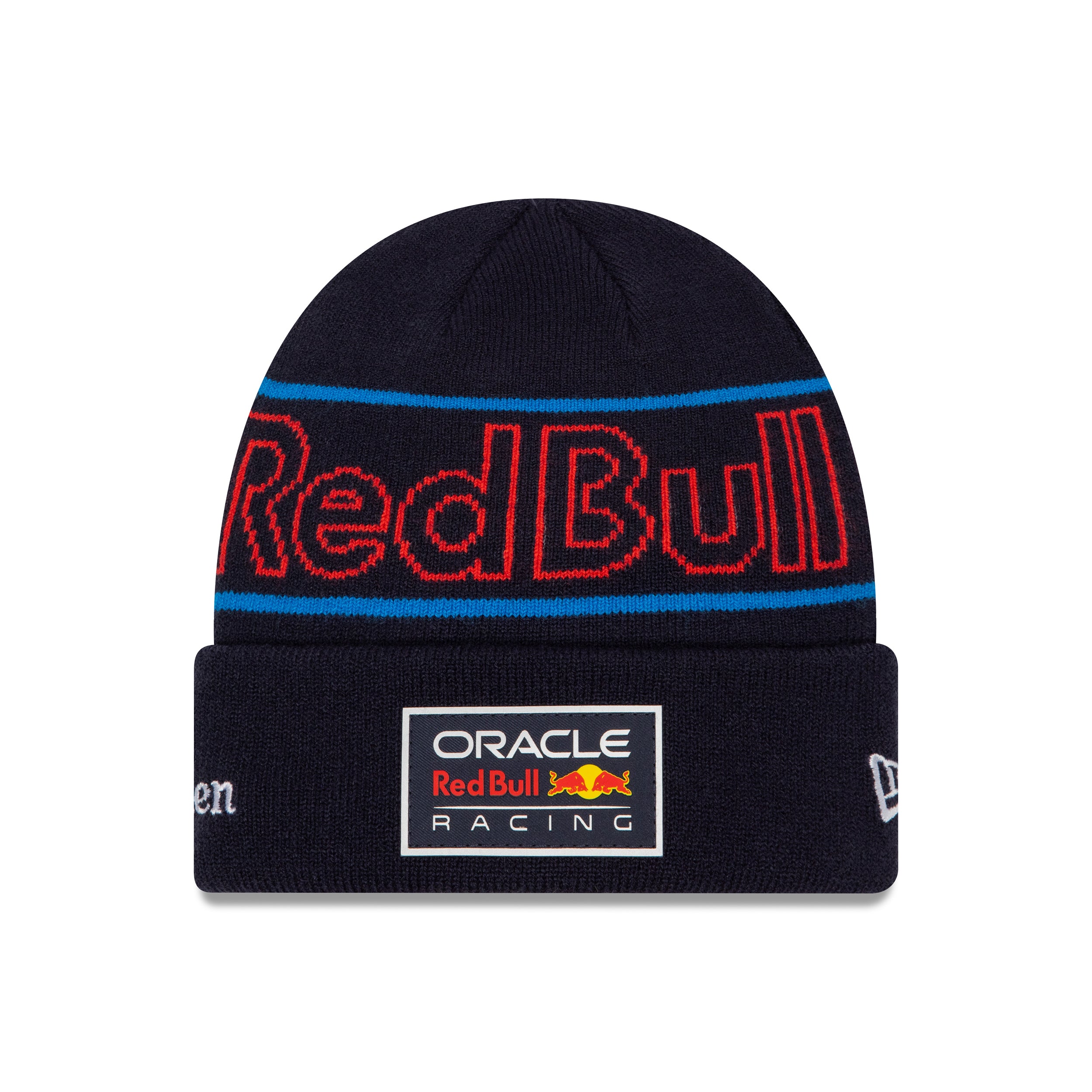 Red Bull Racing F1 Max Verstappen Team Cuff Beanie Kids - Night Sky/Hot Red