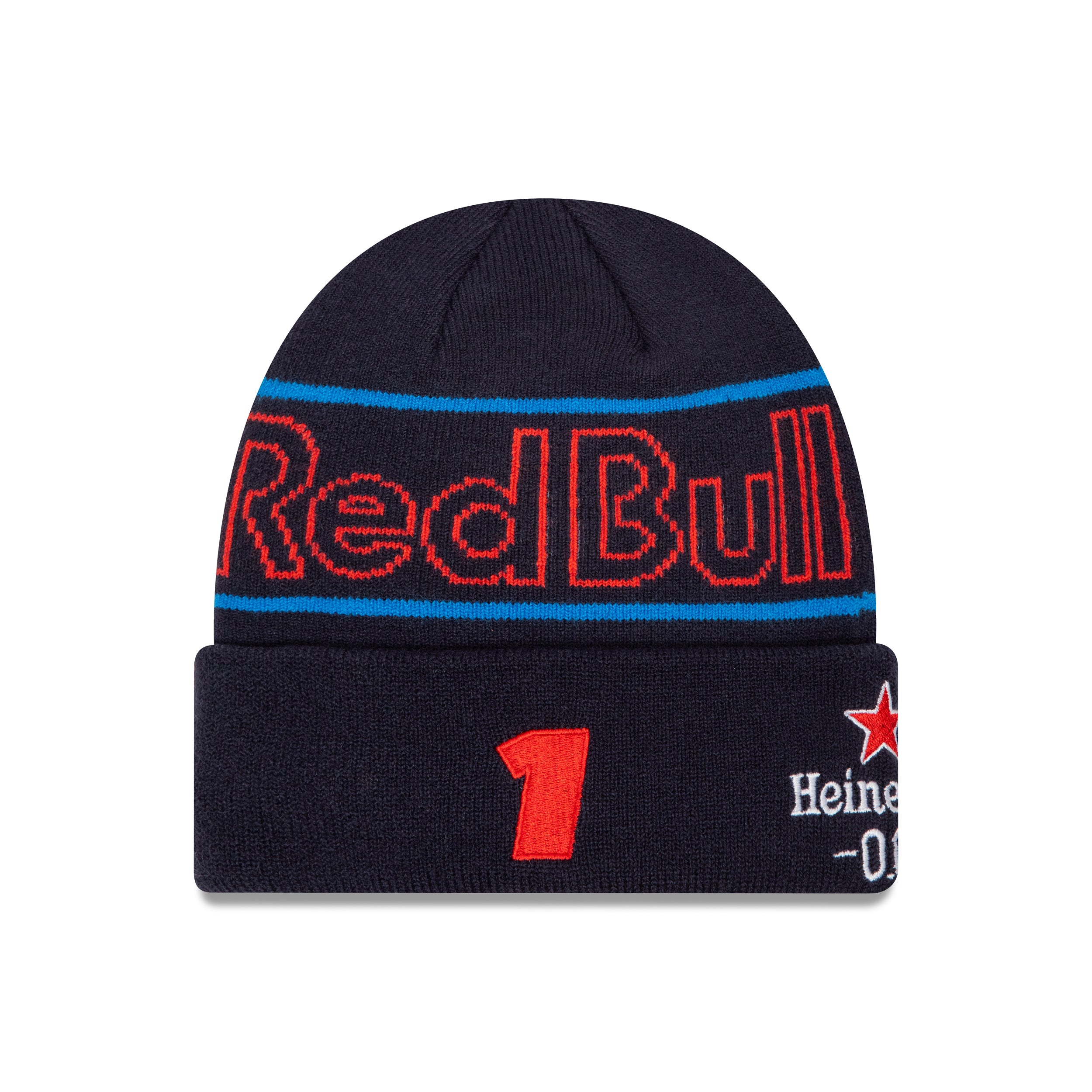 Red Bull Racing F1 Max Verstappen Team Cuff Beanie Kids - Night Sky/Hot Red