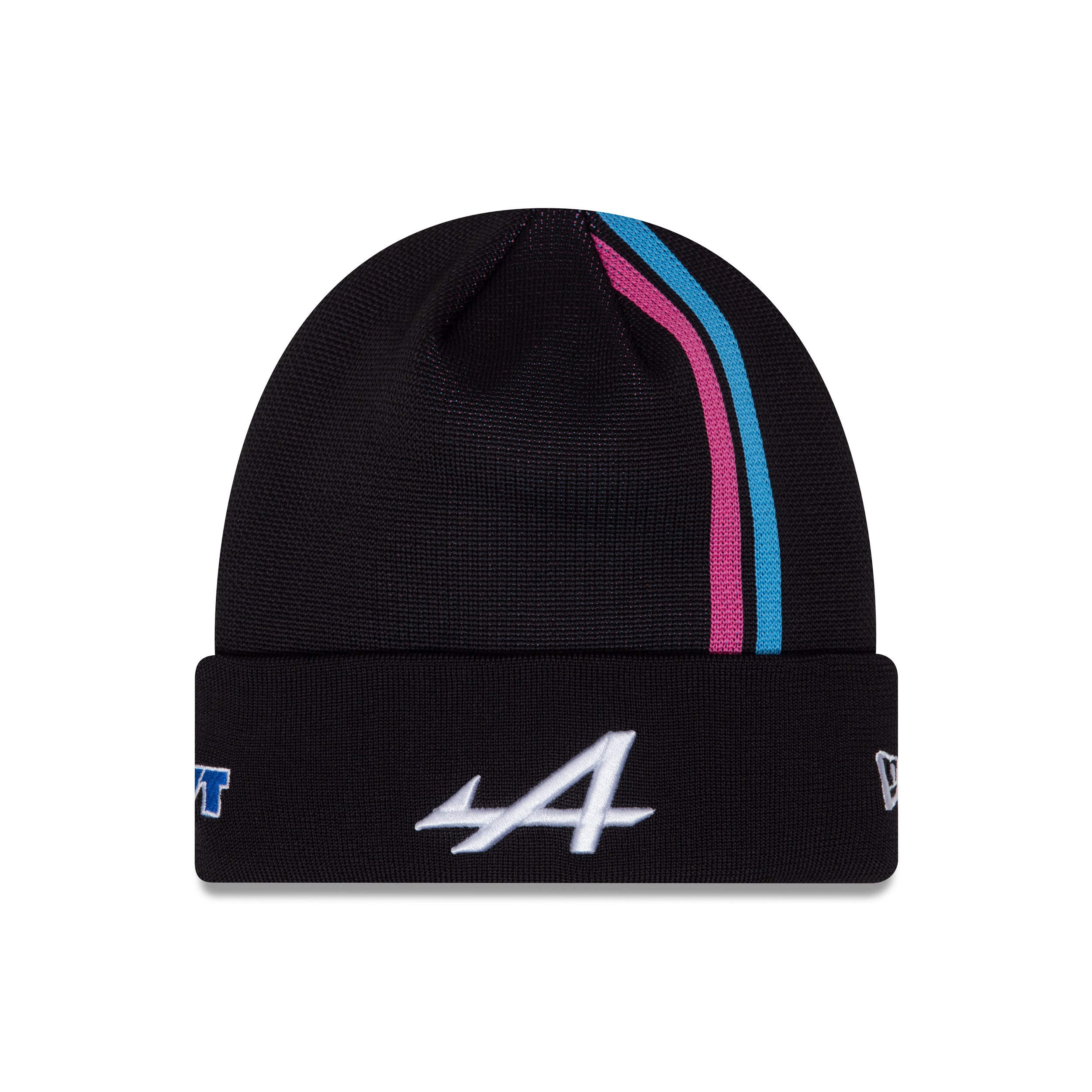 Alpine F1 Stripe Knit Beanie Adults - Black