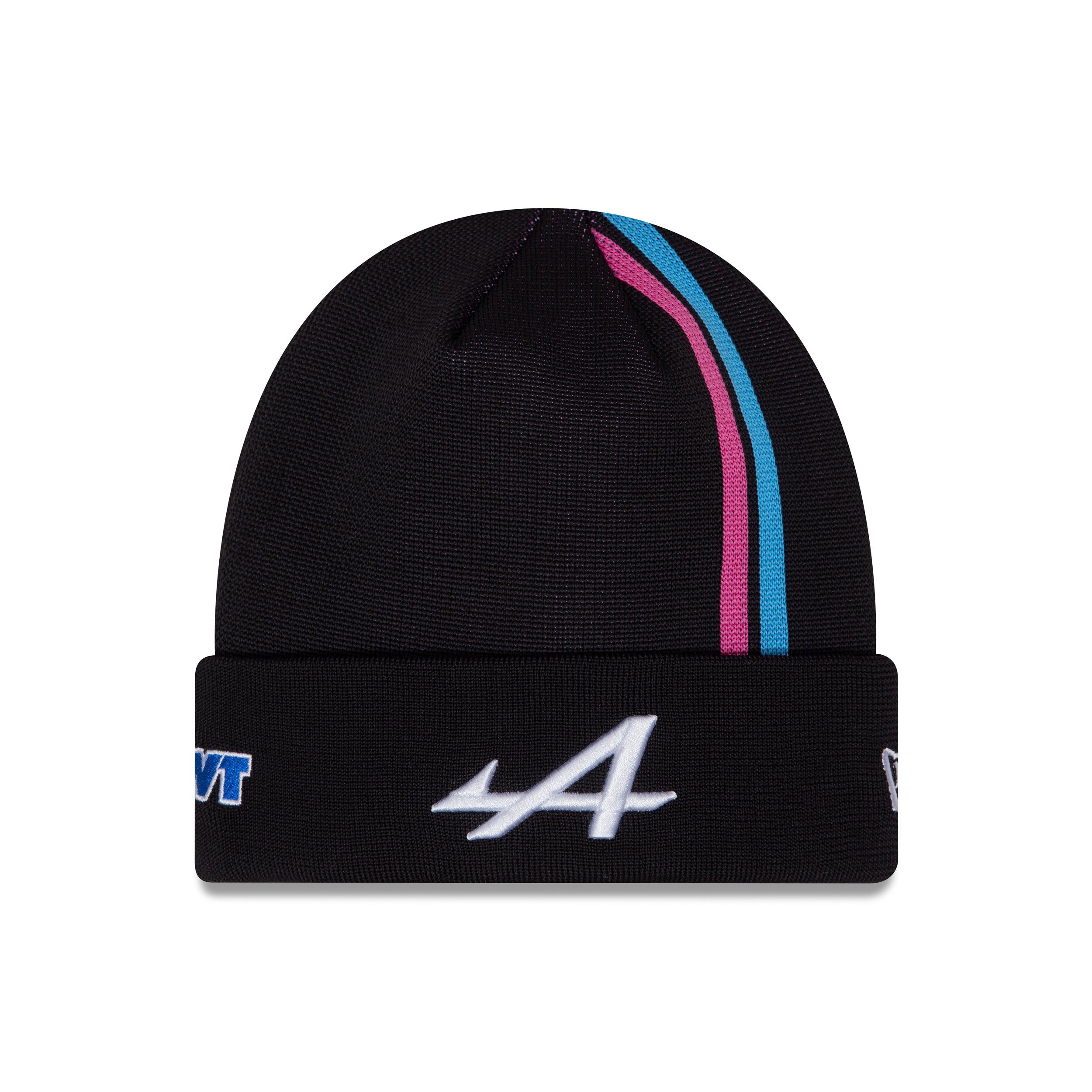 Alpine F1 Estaban Ocon Stripe Knit Beanie Adults - Black