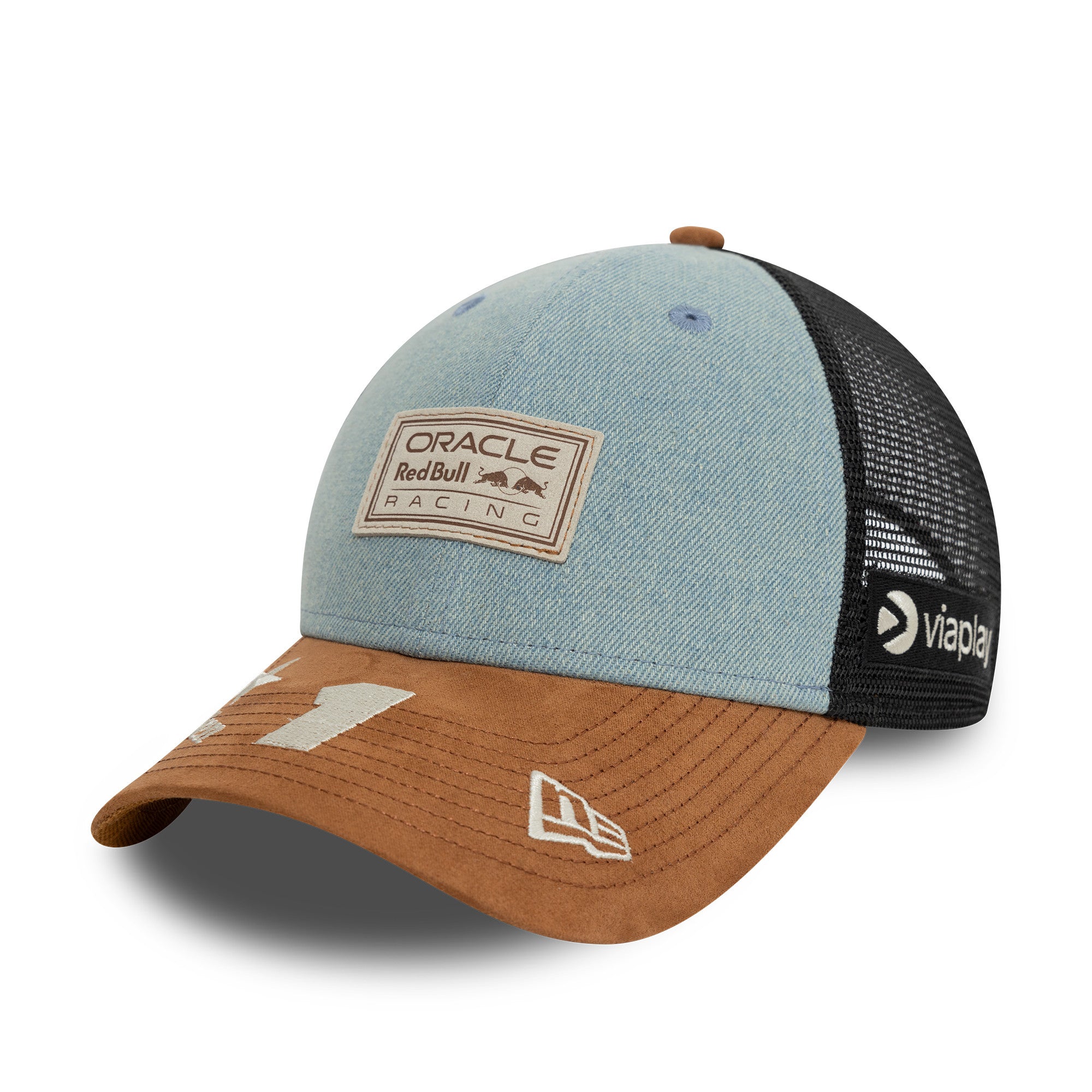 Red Bull Racing F1 Austin Max Verstappen 9Forty Cap Adults - Blue Denim/Brown Suede