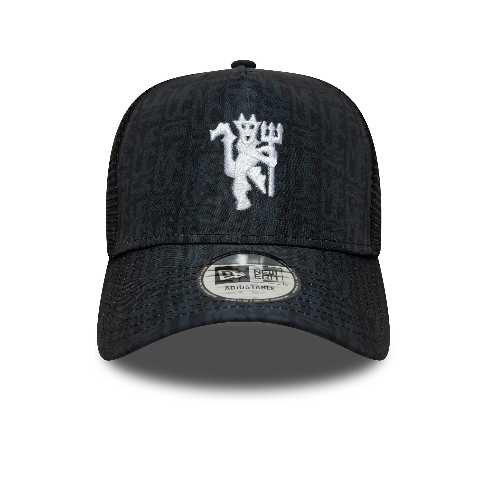 Manchester United All Over Print Trucker Cap Adults - Black