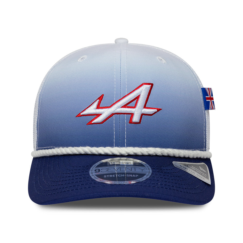 Alpine F1 Silverstone 9Seventy Cap Stretch Snap Adults - White/Dark Blue