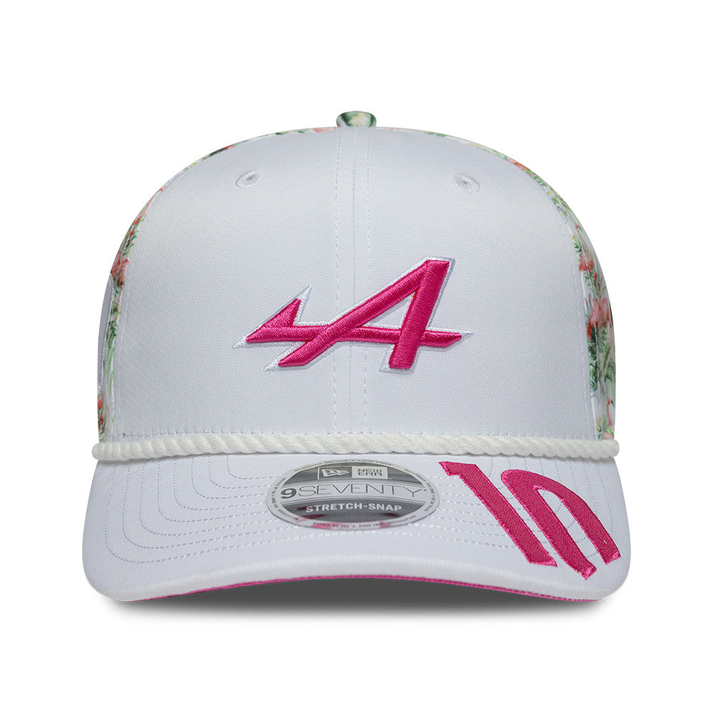 Alpine F1 Pierre Gasly Miami 9Seventy Cap Stretch Snap Adults - White/Pink