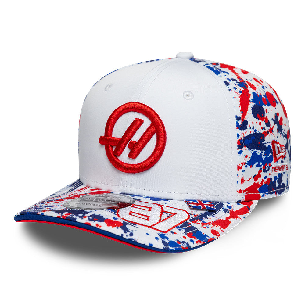 Haas F1 Oliver Bearman Silverstone 9Seventy Cap Stretch Snap Adults - White