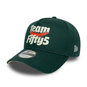 Team Fifty5 Puff Print 9Forty Cap A-Frame Adults - Dark Green