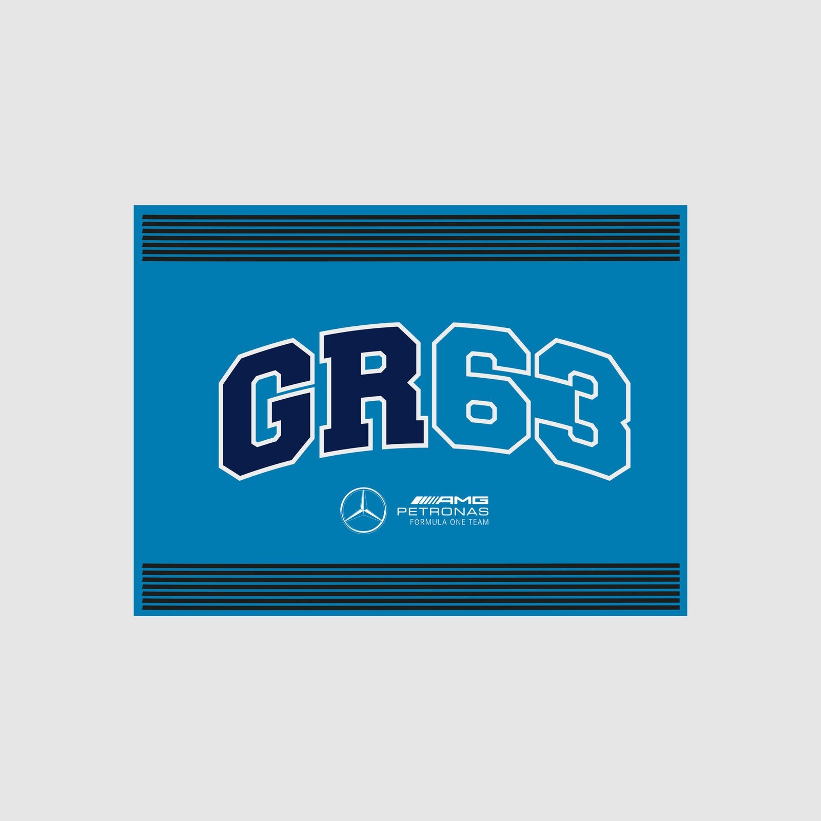 Mercedes AMG Petronas George Russell 90X120 Flag Without Pole - Blue
