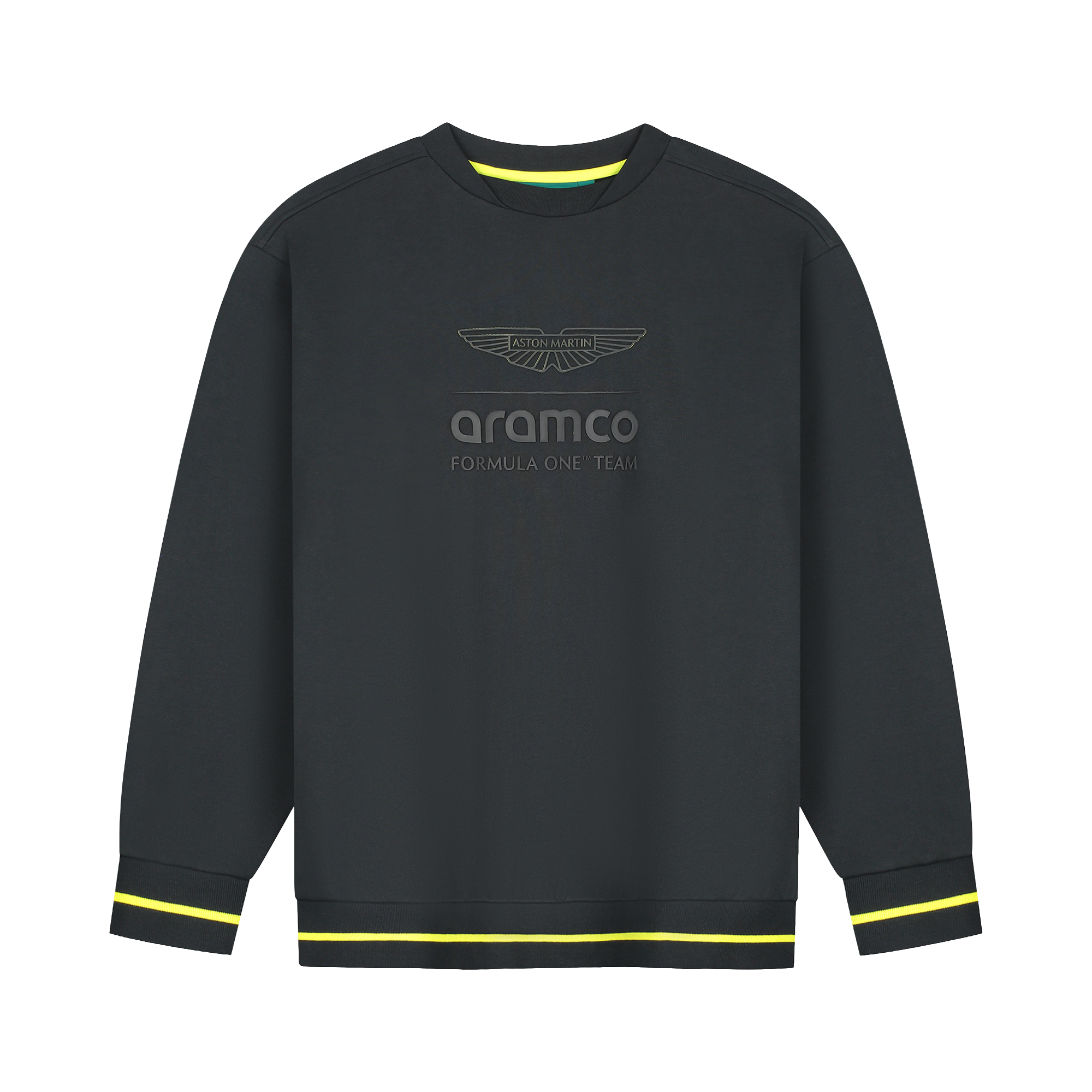 Aston Martin F1 Logo Stealth Crew Sweat Mens - Black