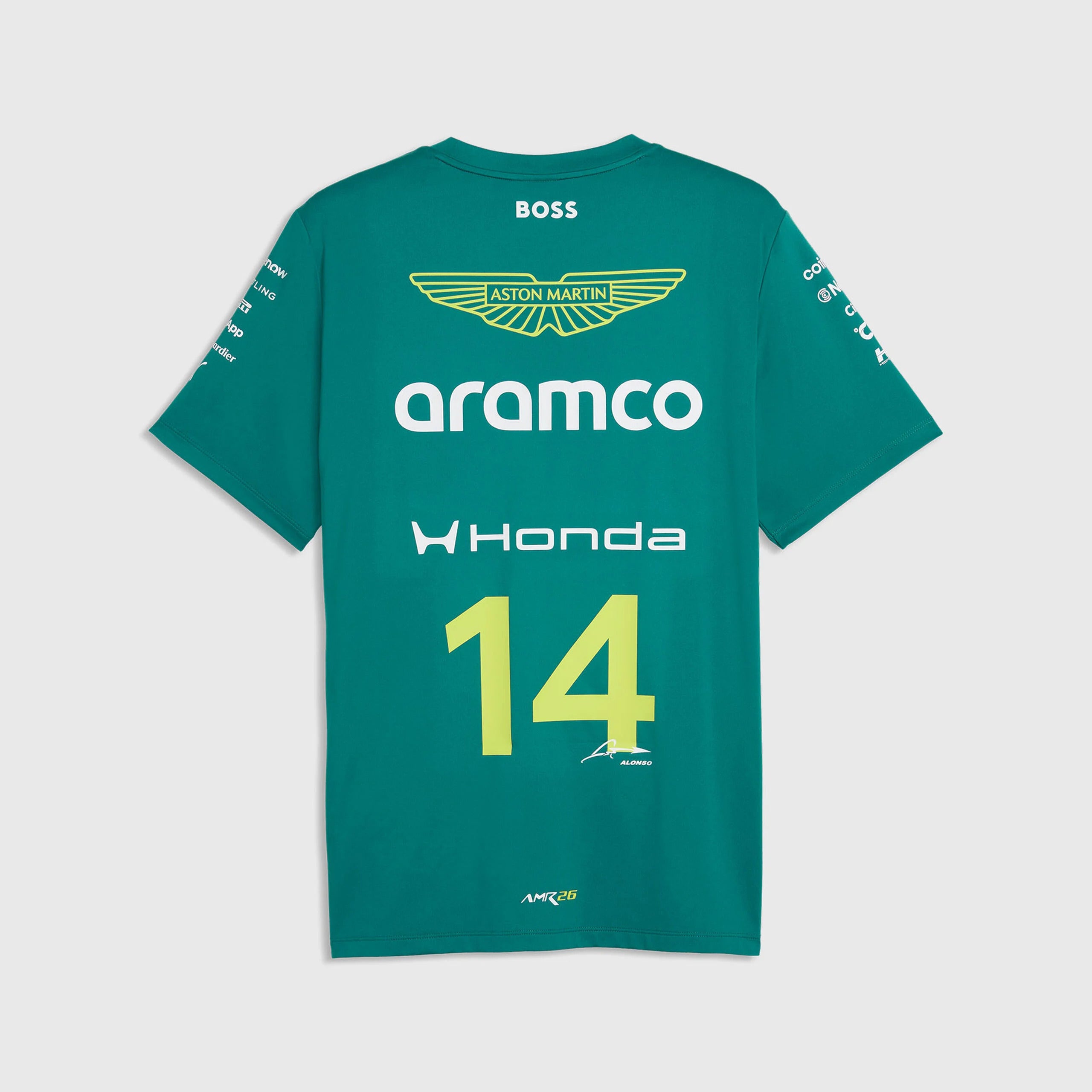 Aston Martin F1 Team 2026 Alonso Tee Mens - Green Lux