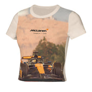 McLaren Racing F1 Pushing Limits Cropped Tee Womens - Off White