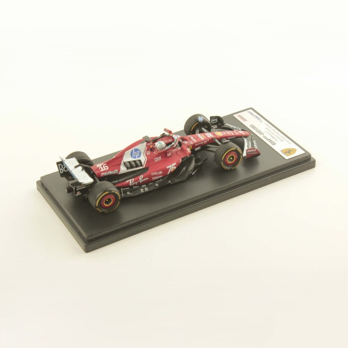 Looksmart Scuderia Ferrari SF-25 Charles Leclerc 2025 Monaco GP 2nd Place F1 Car Adults - 1:43 Scale