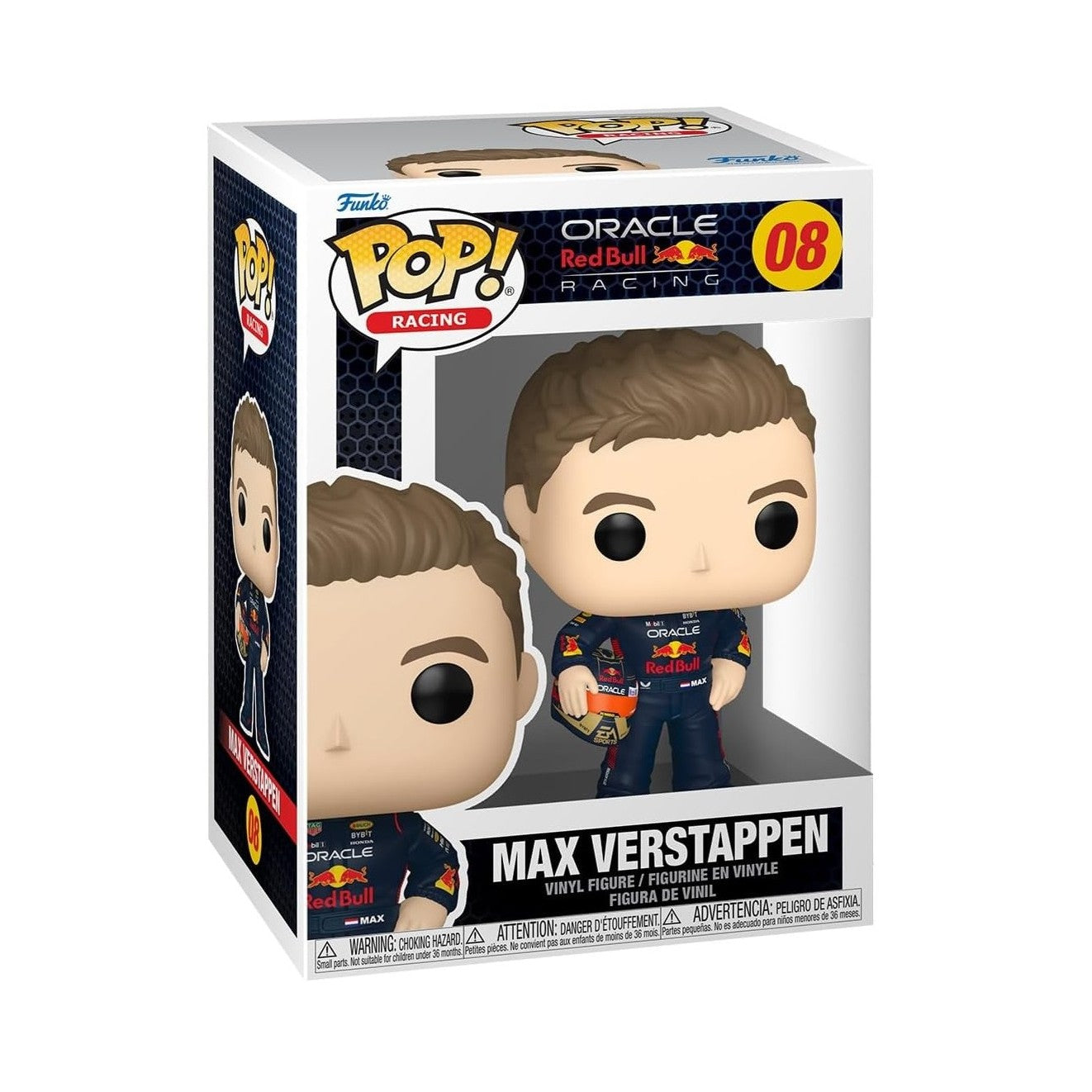 Funko Pop! #8 Red Bull Racing Max Verstappen With Helmet Mini Figure Adults - Navy