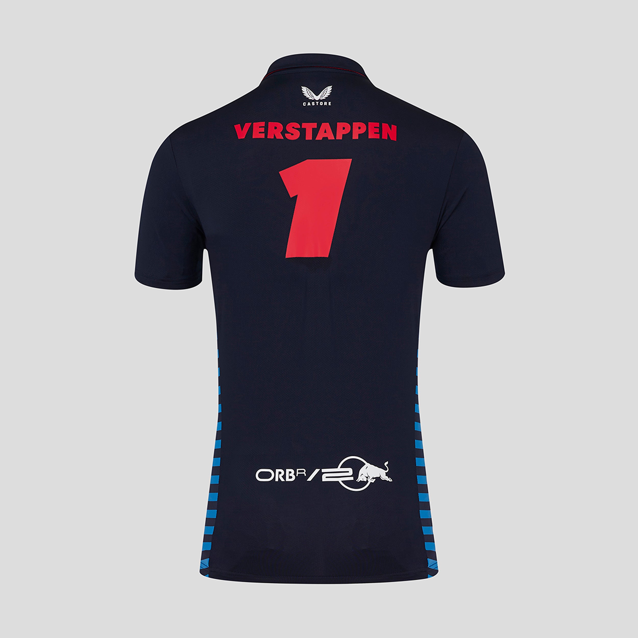 Red Bull Racing F1 Team 2024 Max Verstappen Short Sleeve Polo Shirt Mens - Night Sky